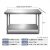 米逡单层不锈钢工作台厨房操作台灶台架一层打荷台饭店切菜桌打包装台 双层工作台 60x60x80cm