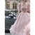 卡可龙晚礼服女2024新款宴会气质轻奢平时可穿大 在逃公主 浪漫复古穿搭 粉色长款连衣裙 XS码（建议80-90斤）