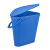 食安库（SHIANKU）分色刻度水桶 加厚塑料水桶手提多功能清洁桶 （桶+盖）【6L】 蓝色150243