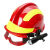 F2消防头盔救援抢险头盔消防应急安全头盔蓝天救援森林消防安全帽 消防头盔白色黄反光+灯架