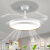 奥克斯（AUX）北欧2024新款隐形风扇灯客厅餐厅卧室家用一体电扇大风力吊扇灯饰 36寸黑色-变频+变光-遥控