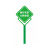 月桐（yuetong）镀锌板花草牌告示牌 T-006 40×400×900mm 印“爱护花草 从我做起”