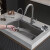 宫碟（GODVMOTO）日式厨房纳米水槽厚304不锈钢单槽厨房洗菜盆 DS-6045灰色(单盆套装)