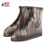 普舍（PUTSCHE）PVC雨鞋套 防雨防汛带拉链加厚底防滑雨靴套 咖啡色 43码 