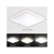 澳颜莱LED吸顶灯灯罩外壳罩 长方形灯罩卧室灯客厅灯正方形灯罩厨卫灯罩 19*19方形 金线