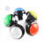 定制游戏机按钮 60mm凸面大圆带灯按键拍拍乐 游戏机配件大圆按钮 蓝色+支架+LED灯+二足微动