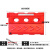 防撞桶三孔水马塑料围挡移动护栏吹塑滚塑隔离墩市政施工注水围栏 滚塑水马 1450*800(红色16斤)