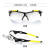 护目镜骑行眼镜防风防尘防冲击透明防护户外运动工作眼镜防紫外线 黄框透明