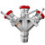 援邦 消防水带3C认证二分水器国标内扣式一进二出水龙管消火栓二分三分水器 防水管分水接头卡式二分水器DN65