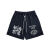 桐崎lushisi短裤LUSHISI夏季新款美式街头单层网眼[热爱]运动短裤不过 藏青色 M