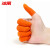 冰禹 BYsy-01 一次性乳胶手指套 劳保防滑护指套 100只装 橘黄色大号