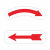 机械机器方向箭头标志指示牌设备运转方向标签箭头标识贴纸防油 红箭头向左10个价