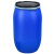 加厚200升废液泔水桶带铁箍大口密封化工桶100升法兰抱箍桶蓝色桶 120L 量大更优惠