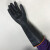 耐酸碱工业黑色橡胶手套加厚加大防化学防污抗腐蚀劳保手套 耐酸碱手套80CM一双装 XL