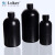 垒固 黑色样品瓶大小口塑料圆瓶 避光试剂瓶带内衬 大口1000ml 塑料圆瓶