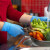 英科医疗（INTCO）一次性使用橡胶检查手套pvc医生手术护理防护手套厨房清洁家务蓝色 M码 100只/盒