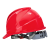 伟光 安全帽 新国标 ABS 工地建筑工程 防砸抗冲击 欧式透气安全头盔 红色 一指键式调节