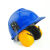 定制适用ABS安全帽式防噪音其他套装防护其他隔音降噪声其他V型 *黄色安全帽+耳罩
