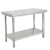 定制不锈钢桌子长方形正方形双层工作台加厚餐馆台子打荷商用 加厚50长*40宽*80高双层