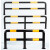 适用防撞护栏钢M型加油站U型桩道路停车位栏杆消防栓转角挡车器 M型89*1300*600*1.5黑黄