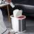 中环力安 北欧不锈钢垃圾桶分类方形脚踏式有盖厨房客厅创意废纸篓 方形灰色