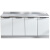 初构想租房不锈钢简易灶台柜厨柜水槽橱柜柜定制用整体厨房柜子一体 深灰色 80双门单盆
