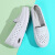  安巧象 护士鞋镂空透气气垫软底透气厚底防滑坡跟医护工作白鞋 白色镂空 35 