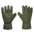 筑采（ZHUCAI）防寒手套 冬季加厚老式手套户外工作防风连指羊羔绒棉手套 军绿色 五指手套一双 