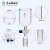 垒固玻璃加料漏斗高硼硅材质实验室具标口漏斗 筒形玻璃漏斗(四氟活塞)50ml/24#