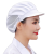 勋狸粑防尘帽子工作透气防油烟厨师厨房女士男蓝色白色 布-红色草莓