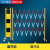 从豫 玻璃钢绝缘伸缩围栏 可移动式安全隔离防护栏 1.2*3米加厚款5.5kg 一套价