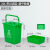 笙本HITURBO厨房手提垃圾桶带盖厨余垃圾 农村小区分类餐厨干湿分离桶 10升圆桶+盖+滤网（绿色）厨余垃圾