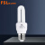 佛山照明(FSL)E27螺口2U节能灯泡T4三基色荧光灯泡8W黄光2700K