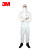 3M 4545白色带帽连体防护服XXL 1件 颗粒物防护化学液体防护 玻璃纤维生产石油化工生产生物制剂处置