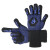 KELLAN 800度耐高温隔热防烫防滑手套双面硅胶 黑色硅胶耐高温手套(1双) 均码