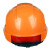 安全帽工地ABS国标夏透气加厚建筑工程电工施工领导头盔定制字男 SF-12护目款 橙色