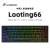 looting66键东北磁轴键盘透光键帽RT模式游戏机械键盘 looting66白色