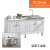 厨房单体简易不锈钢台面橱柜经济型单个灶台柜组装厨柜租房用 1.6米四门双水盆(可中左右)