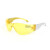 代尔塔101121护目镜 舒适型PC防风沙防冲击防刮擦全贴面弧形黄色增亮安全眼镜 黄色