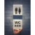 亚克力三角双面洗手间指示牌D发光门牌卫生间导向标识 单面男女(紫色)