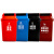定制适用干湿分类垃圾桶大小号40升20L黑色户外可回收箱弹翻盖家商用餐饮 60升加厚桶-蓝色有盖 可回收物