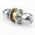 赫思迪格 球形锁 不锈钢加重型 铜锁芯 室内木门铝合金门锁 不带钥匙中心距70MM短舌 HGJ-1630