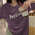 伯曼葡萄紫色半袖短袖t恤女夏季2024新款多巴胺海边穿搭宽松上衣 嫩黄色[商场品质版 M
