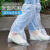一次性雨鞋鞋套下雨天防水防滑透明脚套室外塑料加厚耐磨防雨器工业品 zx10只加大加厚 高品质+不易破损