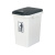 庄太太 大容量垃圾桶 商用办公室带盖大号收纳桶【30L-白桶灰盖】ZTT1080