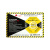 LableSHARK 冲击指示器防震撞不干胶贴纸SHARKⅡ（二代）防碰撞监测指示器显示标签 黄色25g 100个/组