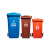 大号环卫分类垃圾桶户外物业带盖商用桶240L带轮厨房室外120L 红色 100升加厚-有害物