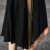 达衣岩不规则设计感半身裙2021秋季新款蕾丝拼接压褶裙气质伞裙 然乌黑 M