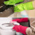 CT施达丁腈手套 家务厨房洗碗洗衣 无味加厚耐用防滑防水 乳胶橡胶手套玫红色大码10双TM-RG 6097L/DR（10）