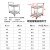 千惠侬定制04不锈钢双层推车 平板手推车 两层仪器械加厚护栏小推车 不锈钢201#长45*宽45*高85CM